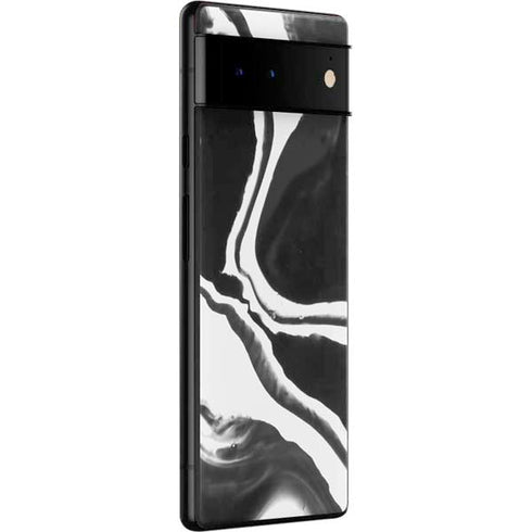 Black Marble Ink Google Pixel 6 Skin